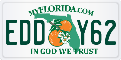 FL license plate EDDY62