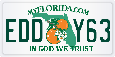 FL license plate EDDY63