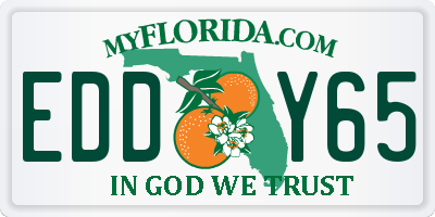 FL license plate EDDY65