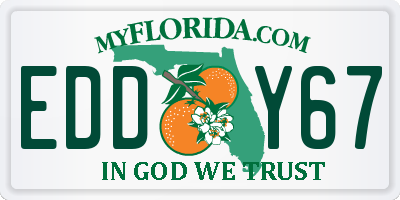 FL license plate EDDY67