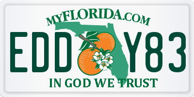 FL license plate EDDY83