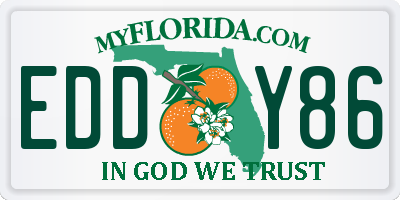 FL license plate EDDY86