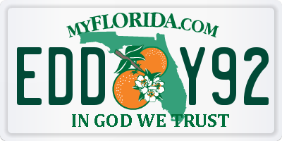 FL license plate EDDY92