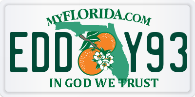 FL license plate EDDY93
