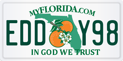 FL license plate EDDY98