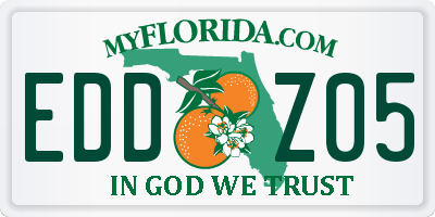 FL license plate EDDZ05