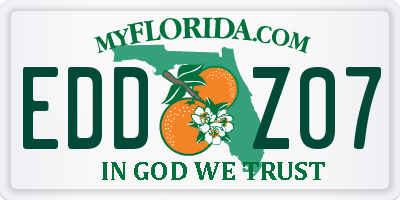 FL license plate EDDZ07