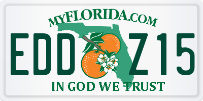 FL license plate EDDZ15