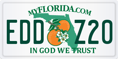 FL license plate EDDZ20