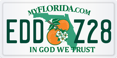 FL license plate EDDZ28