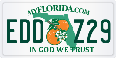 FL license plate EDDZ29