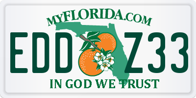 FL license plate EDDZ33
