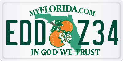FL license plate EDDZ34