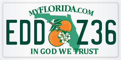 FL license plate EDDZ36