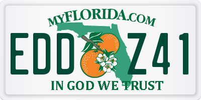 FL license plate EDDZ41