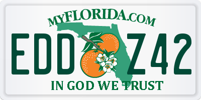 FL license plate EDDZ42