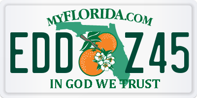 FL license plate EDDZ45