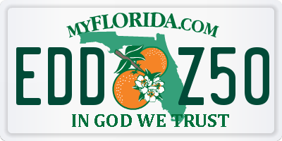 FL license plate EDDZ50