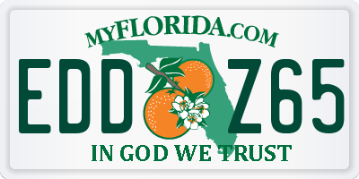 FL license plate EDDZ65