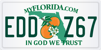 FL license plate EDDZ67