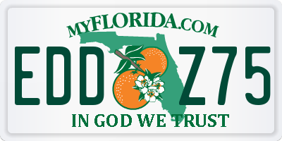 FL license plate EDDZ75
