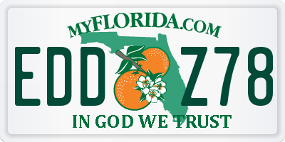 FL license plate EDDZ78