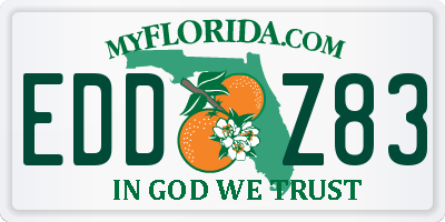 FL license plate EDDZ83