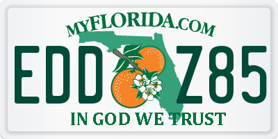 FL license plate EDDZ85