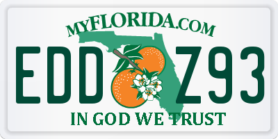 FL license plate EDDZ93