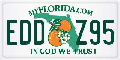 FL license plate EDDZ95