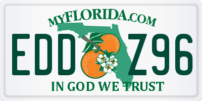 FL license plate EDDZ96