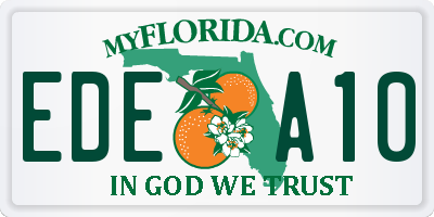 FL license plate EDEA10