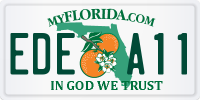 FL license plate EDEA11