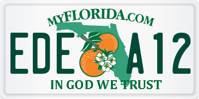 FL license plate EDEA12