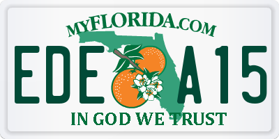 FL license plate EDEA15