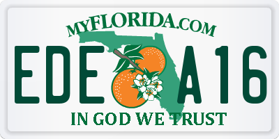 FL license plate EDEA16