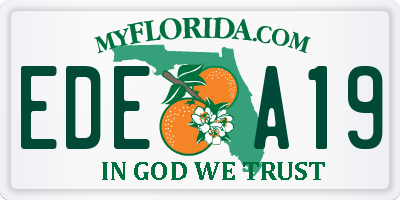 FL license plate EDEA19