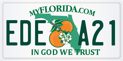 FL license plate EDEA21