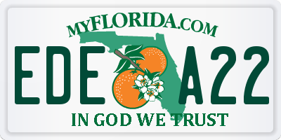 FL license plate EDEA22
