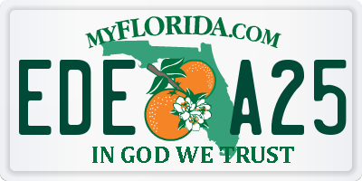 FL license plate EDEA25