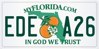 FL license plate EDEA26
