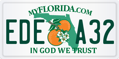 FL license plate EDEA32