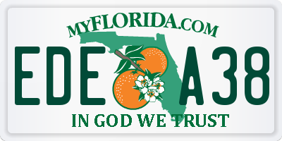 FL license plate EDEA38