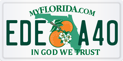FL license plate EDEA40