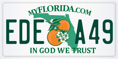 FL license plate EDEA49