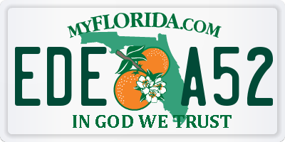 FL license plate EDEA52