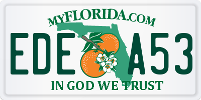 FL license plate EDEA53