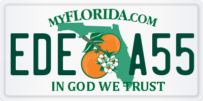 FL license plate EDEA55