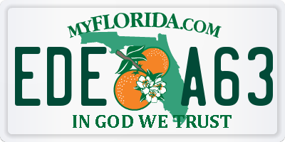 FL license plate EDEA63