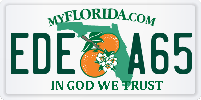 FL license plate EDEA65